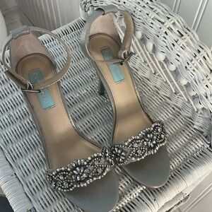 Betsy Johnson heels silver